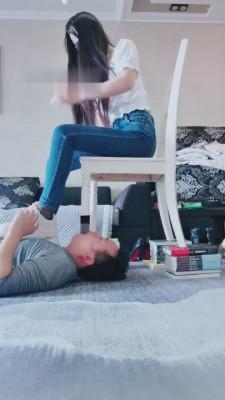【猫神大人】人体家具桌子腿全体重深喉 bf9104