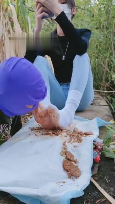 【雪莉】户外AJ遛狗白袜踩踏喂食 bf7241