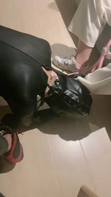 【小软】素人妹妹粉色棉袜辱狗 bf20151