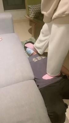 【小软】素人妹妹粉色棉袜辱狗 bf20151