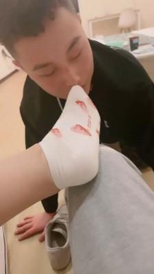 【小软】原味棉袜脚辱狗 bf20786